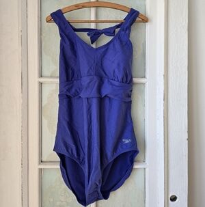 Speedo Royal Blue Tummy Control One Piece Swimsuit Size 18 NWOT